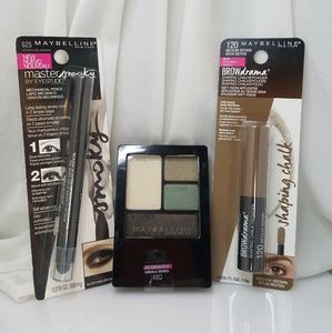 Maybelline eye shadow, eyeliner, eyebrow bundle